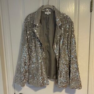 Mable Silver Sequin Women's Blazer Size s